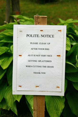 polite notice...